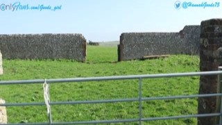 Goodegirl75 - Spying On The Farmers Daughter as she fingers herself in a public field (Voyeur) - Hannah Goode