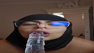 Blowing My Dildo While I Say Naughty Things Mia Niqab