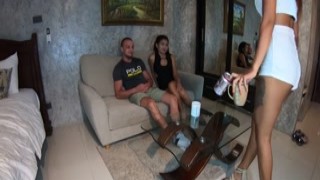 Bisexual threesome with two Thai girls