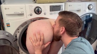 i fuck my stepmom stuck in the washing machine and give her a creampie - steve rickz