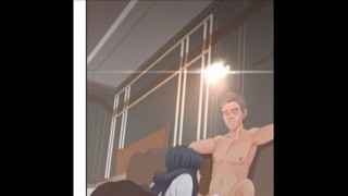 she's a webtoon girl, and she has a girl friend who gangbangs her doggy style in a cartoon or comic