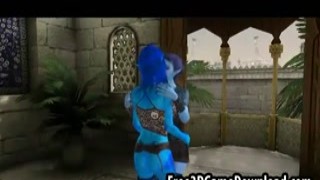 Three babe three-way cartoon