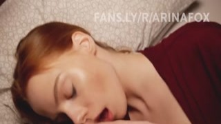 Arina Fox - Pretends to be asleep to get dick stuck in her mouth and fucked - FoxyElf