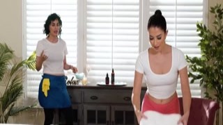 Hotel housekeeper gets a special massage