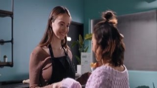 Latin teen licks gfs hairy pussy at work