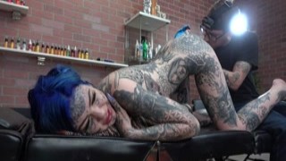 Amber Luke Gets A Butthole Tattoo And A Good Fucking