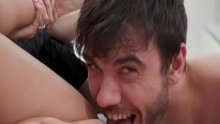 Teen babe watching stepmom fucked by bf