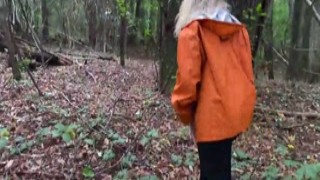 luna green goes in search of chestnuts and finds a nude big cock for her ass