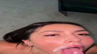 Caryn Beaumont - Blue Dress POV Blowjob with Facial