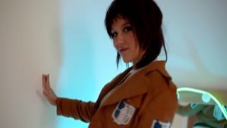 MarshSwallow - Cosplay Attack of Titans Sasha Making Her Pussy Wet 2