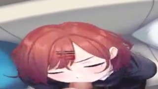 Cute anime girl grants you a blowjob