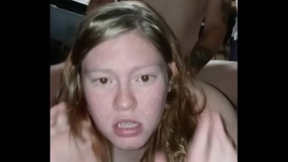 shortstopp couldnt swallow it all so a face fucked her