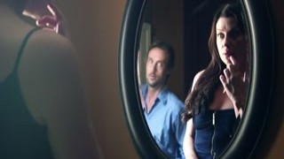 Guy jerking on wife fucking best friend
