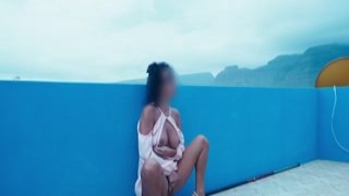 Beverlyciousxxx - Exhibitionist Wife - Risky Tits & Ass Flashing - Fingering on the Roof 2