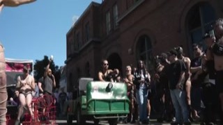 Christian smashes the mallet into Vanders balls