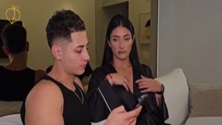 I am seducing my roommate and giving him a taste of my wet pussy and big ass