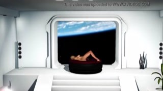 a horny female cyborg fucks hard a horny girl in the space station