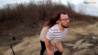 my bitch screamed loudly so she ate her cum pegging femdom 