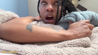 big tits black milf pov blowjob and squirt for white king