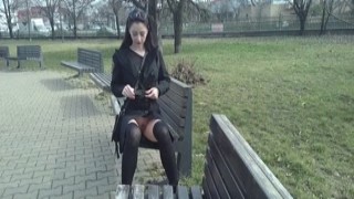 Girl Flashing in Public Park - WetKelly