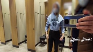 Djelka Bianki - Naughtiness and Risky Sex in the Fitting Room - Public Cum in Panties of a Depraved Amateur Couple