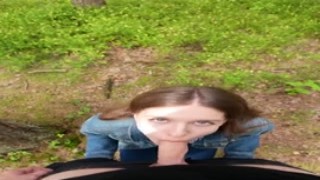 NikaBunny69 - I went for a walk after fucking at home and decided to suck him off again and swallow cum outdoors 2
