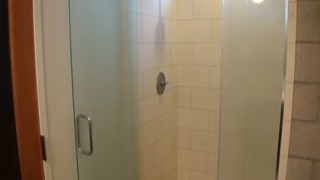 Whitney in the shower