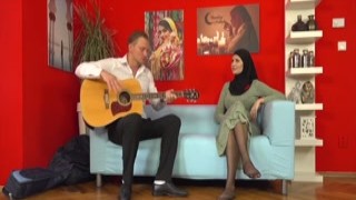 Shes better at holding a dick than a guitar