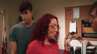 Teacher is cornered and now has to fuck