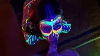 Grustina Nectaria - Fucked the wild slim girl in the UV- light