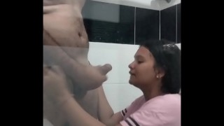 house employee catches me masturbating and in exchange she wants me to fill her mouth with cum just to keep the secret