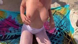 fucking around with a black man at the beach