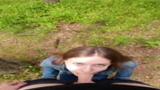 NikaBunny69 - I went for a walk after fucking at home and decided to suck him off again and swallow cum outdoors 2