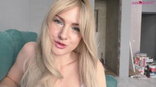 Lustful Angel with beauty place above her lips provides anxious blowjob