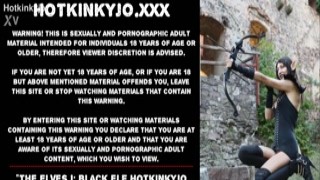 the elves i black elf hotkinkyjo fuck her ass with xxxl seahorse dildo at the castle