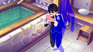 art online yaoi - kirito handjob - japanese asian manga anime game porn gay