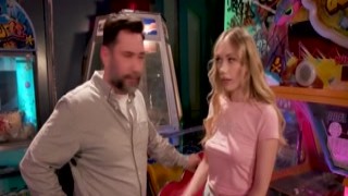 Teen stepdaughter lets stepdad fuck her in arcade