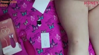 i can now be licking and sucking my holes and nipples with the scioness toy from honey play box