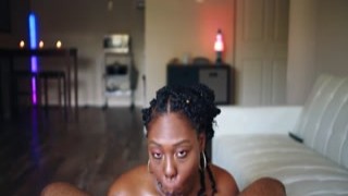 sexy ebony bbw goddess makes love to the dick with her hands