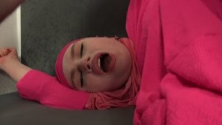 Angry husband has rough sex with hijab wife