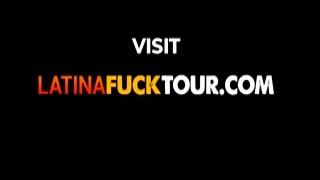 Thick Latina MILF gets her ass stuffed after gagging on a big white cock!